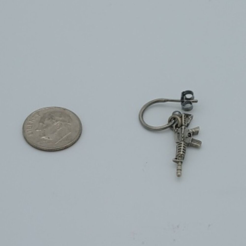 *Sale* New in Packaging Emmanuela Sterling Silver Machine Gun Earring